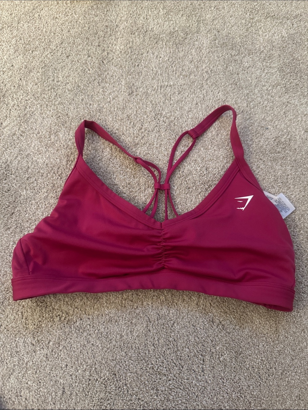 Gymshark Strappy Sports Bra - Dark Pink